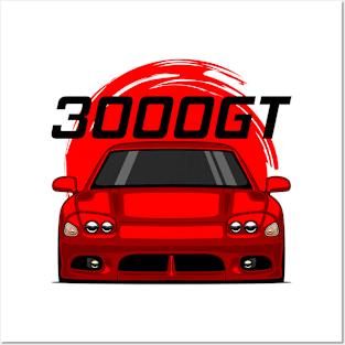 Front Red 3000GT 1997 1998 JDM Posters and Art